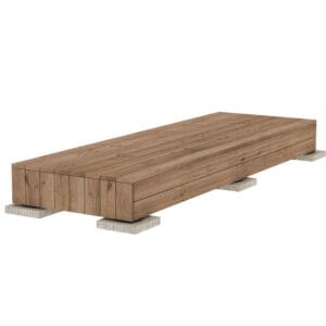 Terassi Patio modern 1x3 valmisterassi ruskea kestopuu tuotekuva