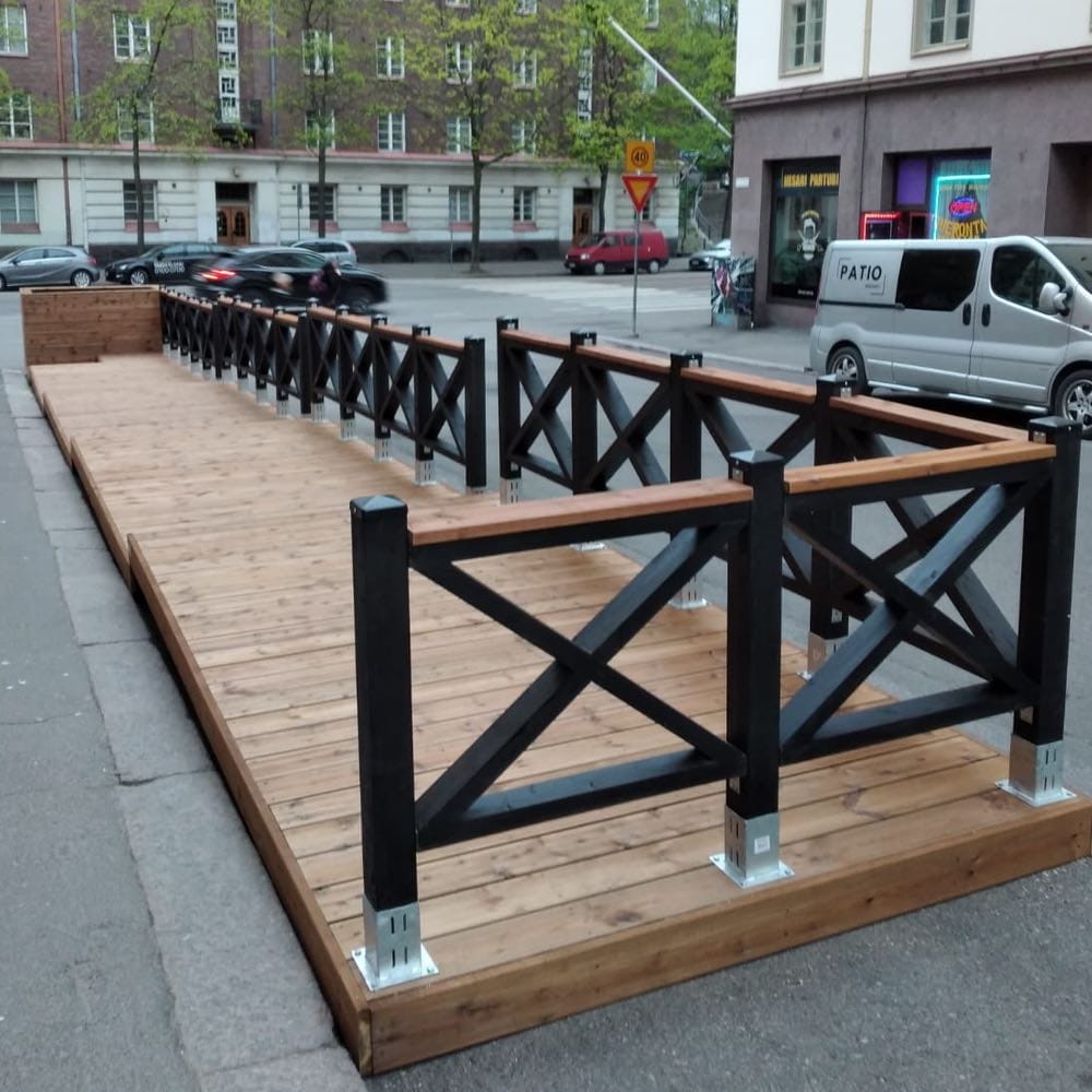 Parklet terassi ravintoloille