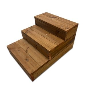 Ulkoportaat 3 askelmaa, kapea 66cm